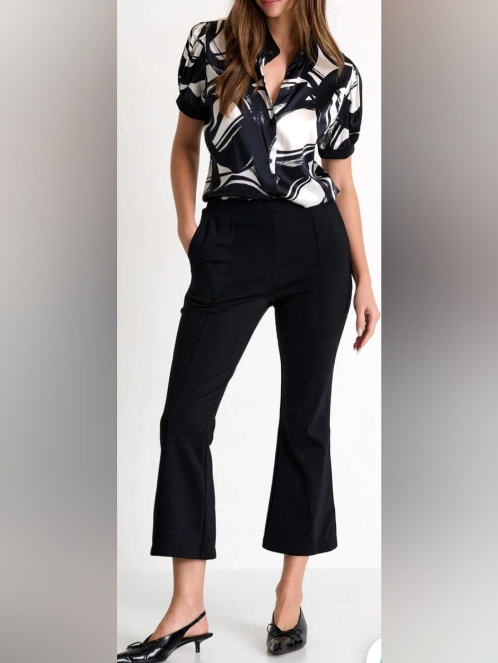 SHAN Celine Silk Blouse With Balloon Sleeves Size 6